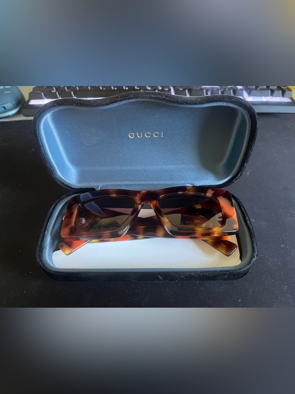 Gucci GG1842S 003 53 Tortoiseshell Rectangular Sunglasses